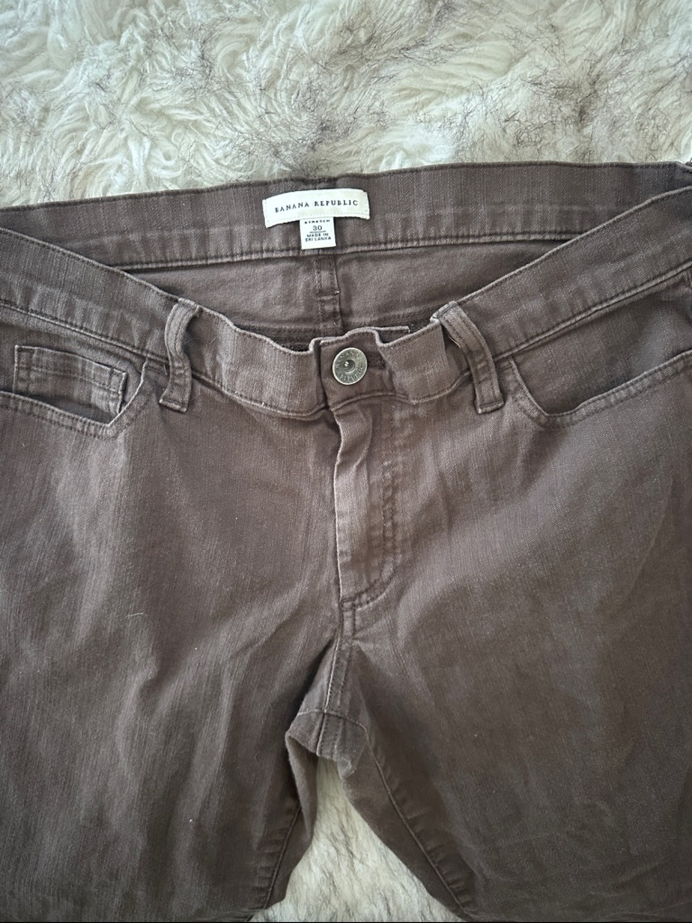 Banana Republic Chocolate Brown Mid-Rise Casual Pants